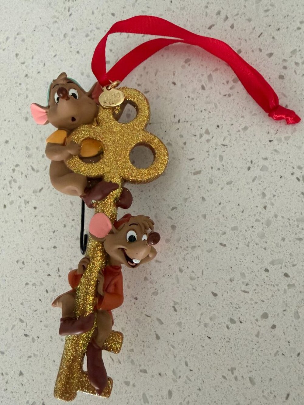 Disney Store Sketchbook Ornament Jaq and Gus w/Gold Key